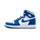 Cheap Air Jordans 1 Retro High OG BG WHITE/STORMBLUE Youth 575441 127