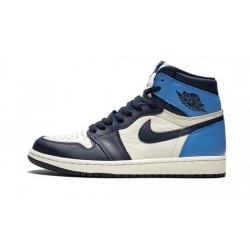 Cheap Air Jordans 1 Retro High OG "Obsidian/University Blue" SAIL/OBSIDIAN-UNIVERSITY BLUE Mens 555088 140