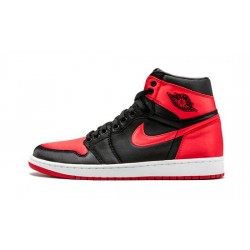 Cheap Air Jordans 1 Retro High OG SE "Satin" BLACK/UNIVERSITY RED-WHITE Mens 917359 001