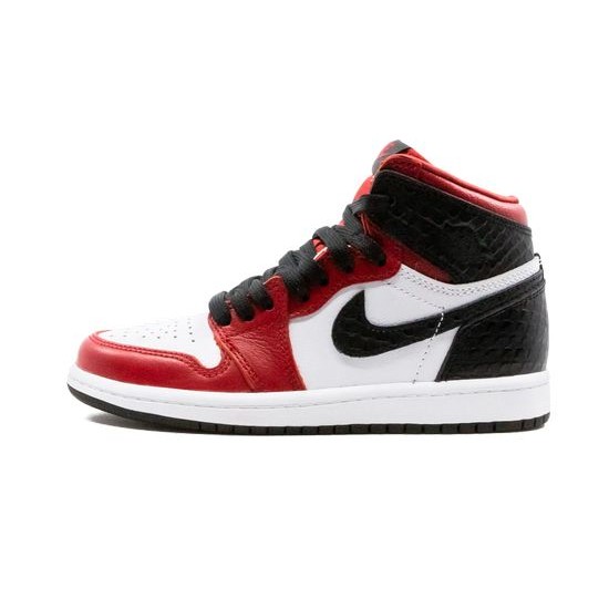 Cheap Air Jordans 1 Retro High Snake Chicago Satin GYM RED/WHITE-BLACK Preschool CU0449 601