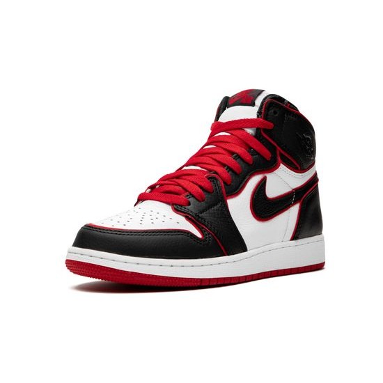 Cheap Air Jordans 1 Retro High OG GS "Meant to Fly" BLACK/GYM RED-WHITE Youth 575441 062