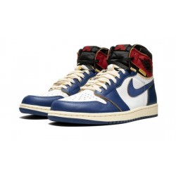 Cheap Air Jordans 1 Retro High OG NRG "Union Storm Blue" WHITE/STORMBLUE-VARSITY RED Mens BV1300 146