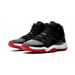 Cheap Air Jordans 11 "Bred" BLACK/WHITE-VARSITY RED Youth 378038 061