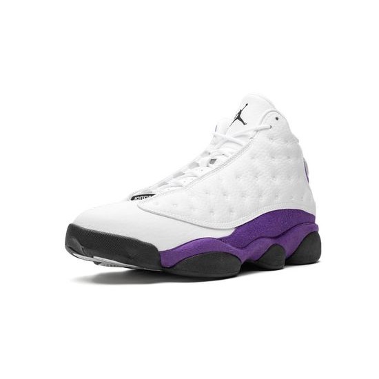 Cheap Air Jordans 13 Lakers WHITE/BLACK/COURT-PURPLE/UNIVE Mens 414571 105