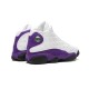 Cheap Air Jordans 13 Lakers WHITE/BLACK/COURT-PURPLE/UNIVE Mens 414571 105