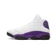 Cheap Air Jordans 13 Lakers WHITE/BLACK/COURT-PURPLE/UNIVE Mens 414571 105