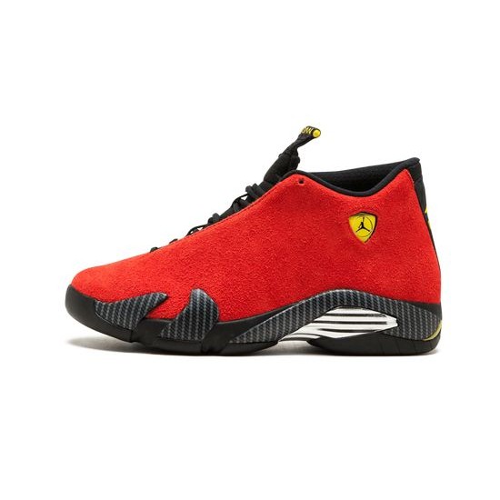 Cheap Air Jordans 14 Ferarri Red CHLLNG RD/BLCK-CBRNT YLLW-ANTH Mens 654459 670