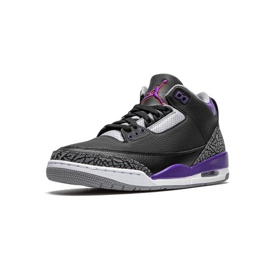 Cheap Air Jordans 3 Court Purple Black Cement BLACK/CEMENT GREY-WHITE-COURT Mens CT8532 050