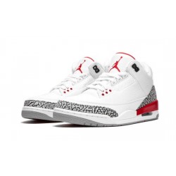 Cheap Air Jordans 3 Retro Hall of Fame WHITE/FIRE RED-CEMENT GREY Mens 136064 116