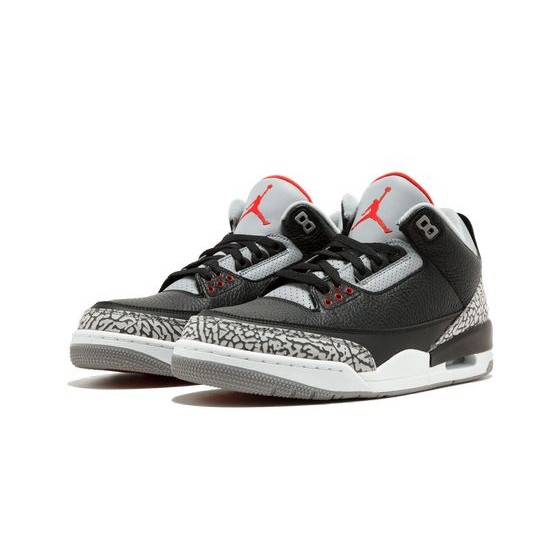 Cheap Air Jordans 3 Retro High OG Black Cement BLACK/FIRE RED-CEMENT GREY Mens 854262 001