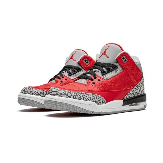 Cheap Air Jordans 3 Retro Red Cement VARSITY RED/VARSITY RED-CEMENT Youth CQ0488 600