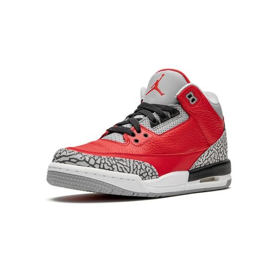 Cheap Air Jordans 3 Retro Red Cement VARSITY RED/VARSITY RED-CEMENT Youth CQ0488 600