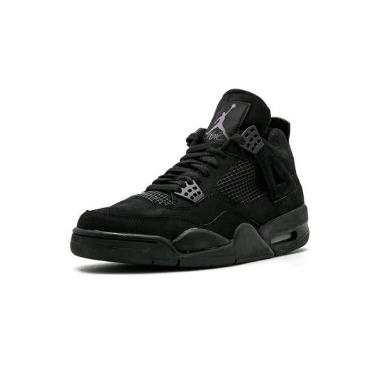 Cheap Air Jordans 4 Black Cat BLACK/BLACK-LT GRAPHITE Mens 308497 002