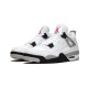 Cheap Air Jordans 4 Retro OG White Cement WHITE/FIRE RED-BLACK-TECH GREY Mens 840606 192