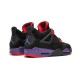 Cheap Air Jordans 4 Retro Raptors BLACK/COURT PURPLE-UNIVERSITY Mens AQ3816 056