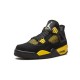 Cheap Air Jordans 4 Thunder BLACK/WHITE-TOUR YELLOW Mens 308497 008