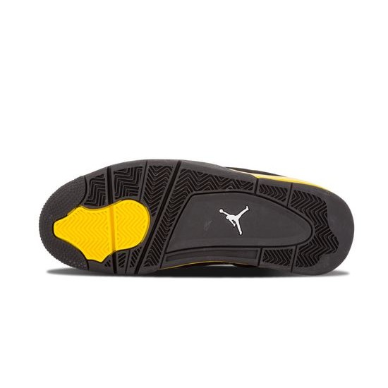 Cheap Air Jordans 4 Thunder BLACK/WHITE-TOUR YELLOW Mens 308497 008