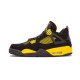 Cheap Air Jordans 4 Thunder BLACK/WHITE-TOUR YELLOW Mens 308497 008