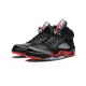 Cheap Air Jordans 5 Satin Bred NOIR/UNIVERSITE ROUGE Mens 136027 006