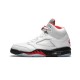 Cheap Air Jordans 5 Fire Red TRUE WHITE/FIRE RED-BLACK Mens DA1911 102