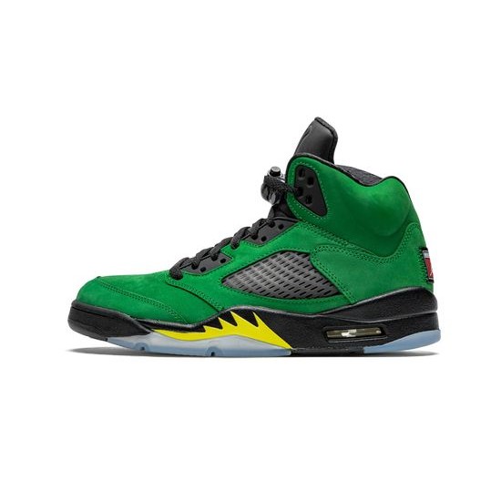 Cheap Air Jordans 5 Oregon APPLE GREEN/BLACK-YELLOW STRIK Mens CK6631 307