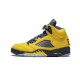 Cheap Air Jordans 5 Retro SE Michigan AMARILLO/COLLEGE NAVY Mens CQ9541 704