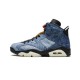 Cheap Air Jordans 6 Washed Denim BLACK-SAIL/VARSITY RED Mens CT5350 401