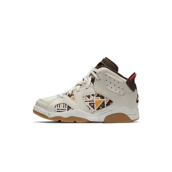 Cheap Air Jordans 6 Retro Quai 54 SAIL/TEAM ORANGE-GUM LIGHT BRO Preschool CZ6507 100