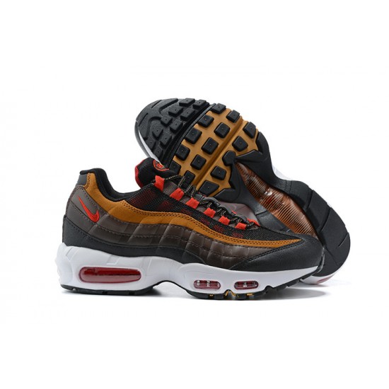 Cheap Nike Air Max 95 TT (M) Grey Red and Brown Sneakers 