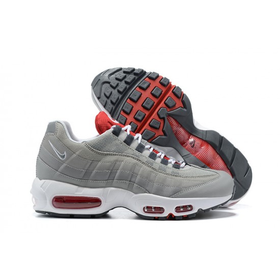 Cheap Nike Air Max 95 TT (M) Grey White and Red Sneakers 