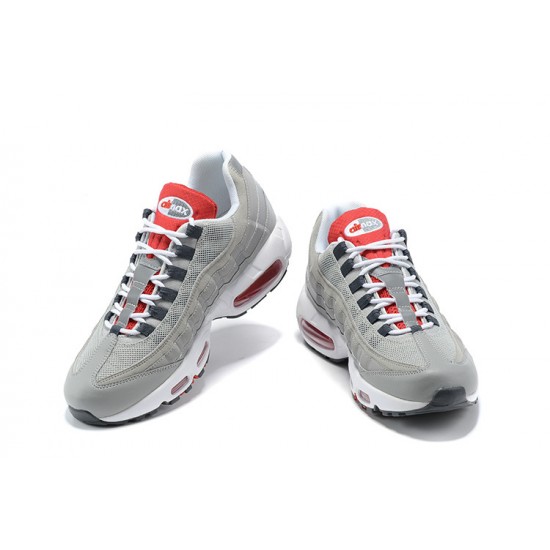 Cheap Nike Air Max 95 TT (M) Grey White and Red Sneakers 