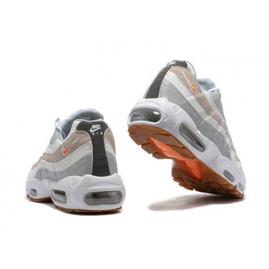 Cheap Nike Air Max 95 TT (M) White Grey and Orange Sneakers DM0011-100 