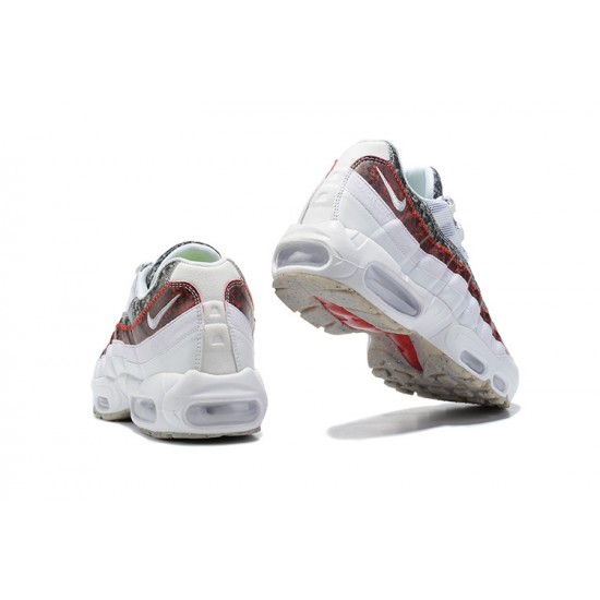 Cheap Nike Air Max 95 TT (M) White and Red Sneakers