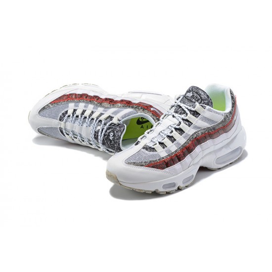 Cheap Nike Air Max 95 TT (M) White and Red Sneakers