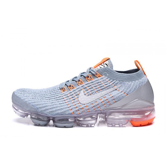 Cheap Nike Air VaporMax Flyknit 3 (W/M) Grey Orange Sneakers AJ6900-003