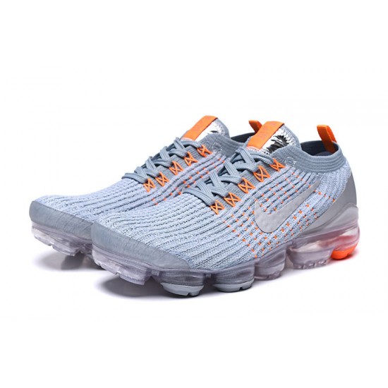 Cheap Nike Air VaporMax Flyknit 3 (W/M) Grey Orange Sneakers AJ6900-003