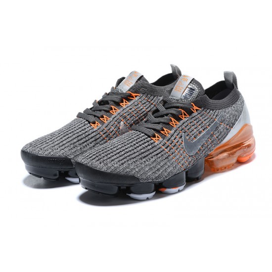 Cheap Nike Air VaporMax Flyknit 3 (W/M) Grey Orange Sneakers AJ6900-024