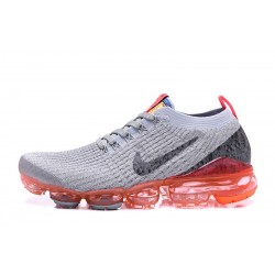 Cheap Nike Air VaporMax Flyknit 3 (W/M) Grey Red Sneakers AJ6900-600