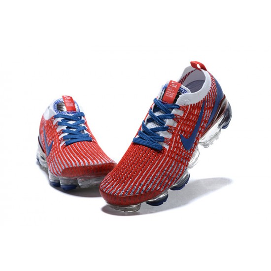 Cheap Nike Air VaporMax Flyknit 3 (W/M) Red Blue Sneakers CW5585-100