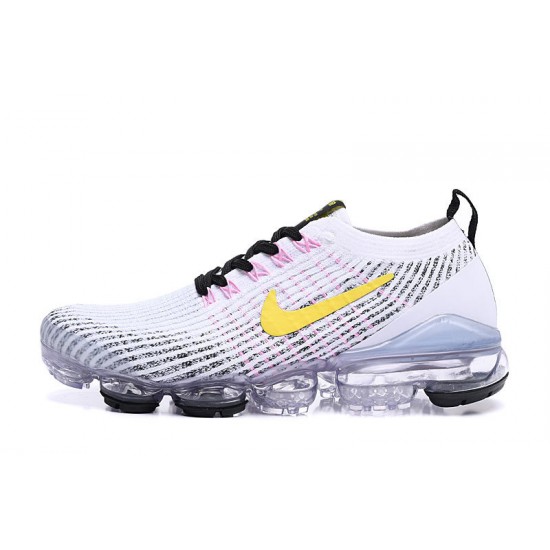 Cheap Nike Air VaporMax Flyknit 3 (W/M) White Yellow Sneakers AJ6900-103