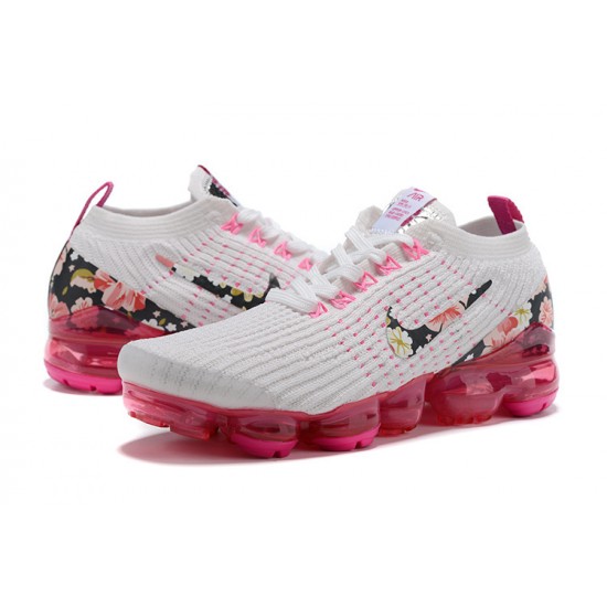 Cheap Nike Air VaporMax Flyknit 3 (W) White Pink Sneakers AJ6910-601