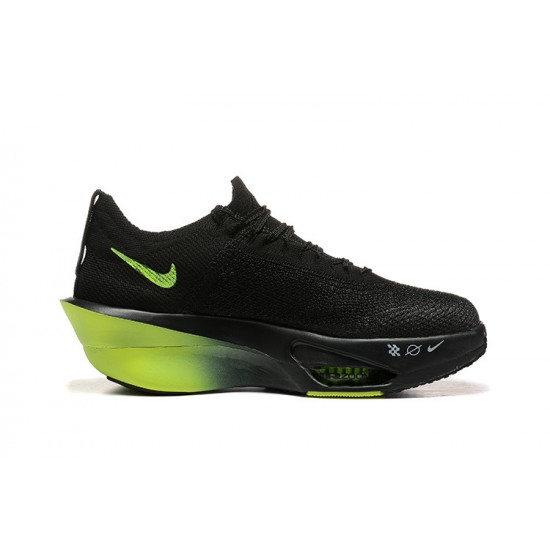 Cheap Nike Air Zoom Alphafly Next 3 (W/M) Black and Green Sneakers 