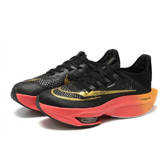 Cheap Nike Air Zoom Alphafly Next 2 (M) Black Gold Sneakers 