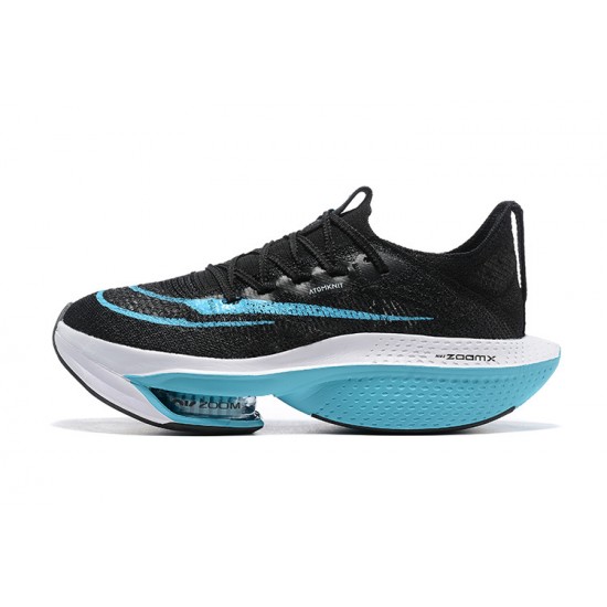 Cheap Nike Air Zoom Alphafly Next 2 (W/M) Black and Blue Sneakers 