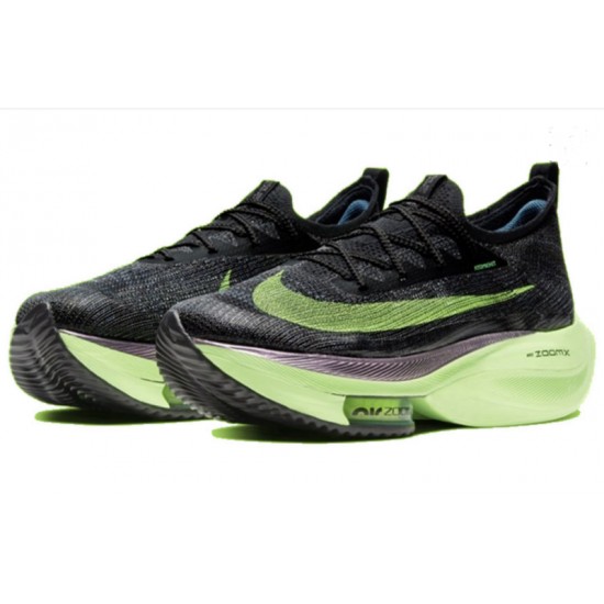 Cheap Nike Air Zoom Alphafly Next 2 (W/M) Black and Green Sneakers 