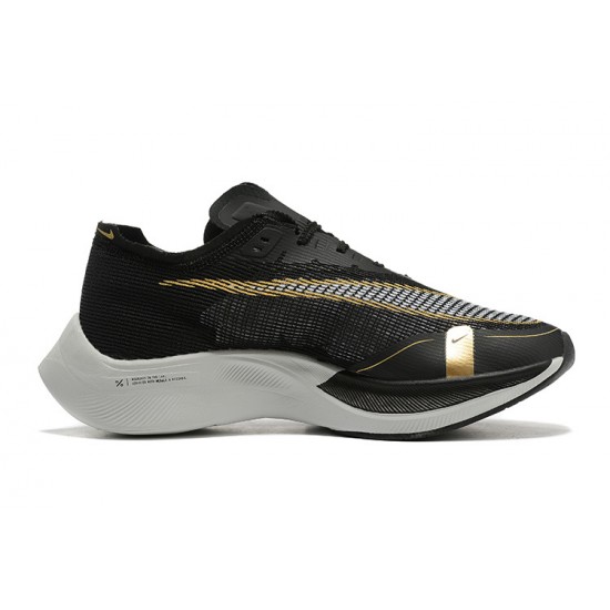 Cheap Nike ZoomX VaporFly NEXT (W/M) Black Gold Sneakers 