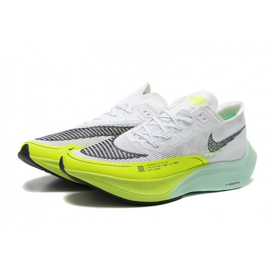 Cheap Nike ZoomX VaporFly NEXT (W/M) White Yellow Sneakers 