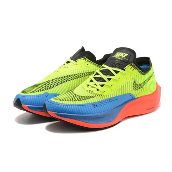 Cheap Nike ZoomX VaporFly NEXT (W/M) Yellow Blue Sneakers 